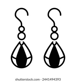 Earring icon editable stock vector illustration