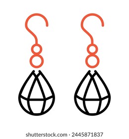 Earring icon editable stock vector illustration