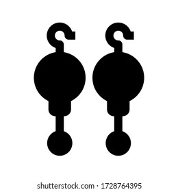 earring icon or logo isolated sign symbol vector illustration - high quality black style vector icons
