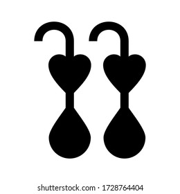 earring icon or logo isolated sign symbol vector illustration - high quality black style vector icons
