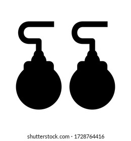 earring icon or logo isolated sign symbol vector illustration - high quality black style vector icons
