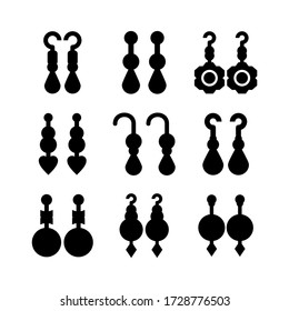 earring icon or logo isolated sign symbol vector illustration - Collection of high quality black style vector icons
