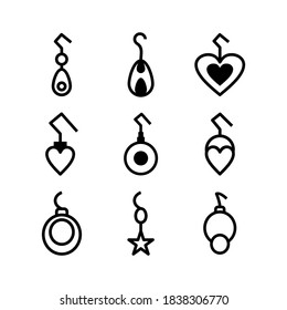 earring icon or logo isolated sign symbol vector illustration - Collection of high quality black style vector icons
