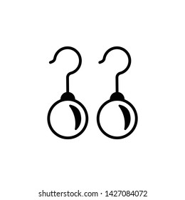 Earring icon in trendy flat style isolated on white background. Symbol for your web site design, logo, app, UI. Vector illustration, EPS