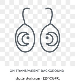 Earring icon. Trendy flat vector Earring icon on transparent background from Luxury collection. High quality filled Earring symbol use for web and mobile