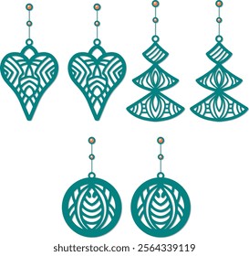 Earring laser cut design set