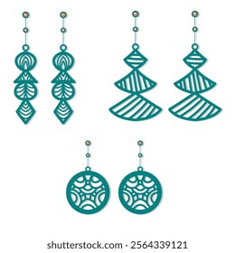 Earring laser cut design set