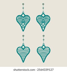 Earring laser cut design set