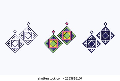 Icono de línea de ganancia y glifo, ilustración vectorial