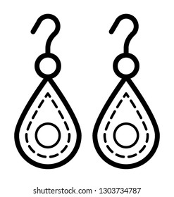 Earring line icon design 