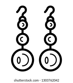 Earring line icon design 