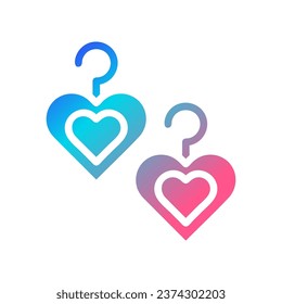 Earring love icon solid gradient red purple blue colour mother day illustration vector element and symbol perfect.