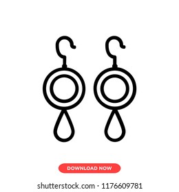 Earring modern vector style. Earring icon concept. Earring icon for web and app.