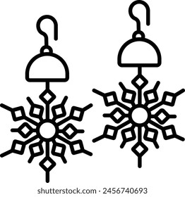 earring outline icon vector illustration