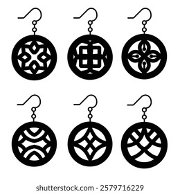 Earring set ornament laser cut