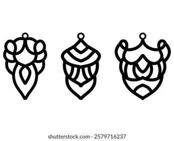 Earring set ornament laser cut