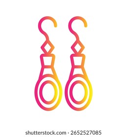 Brinco Tassels Cor gradiente ilustração ícone do vetor que pode facilmente modificar ou editar 