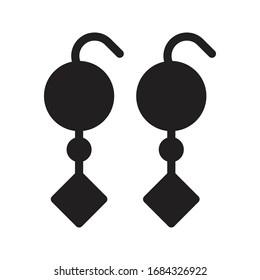 earring vector glyph flat icon 