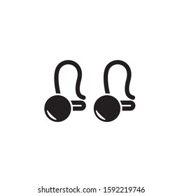 Earring vector icon. Filled flat sign for mobile concept and web design. Earring glyph icon. Symbol, logo illustration. Vector graphics

