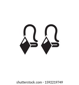 Earring vector icon. Filled flat sign for mobile concept and web design. Earring glyph icon. Symbol, logo illustration. Vector graphics

