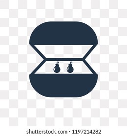 Earring vector icon isolated on transparent background, Earring transparency concept can be used web and mobile