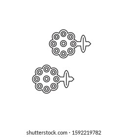 Earring vector icon. Lined flat sign for mobile concept and web design. Earring glyph icon. Symbol, logo illustration. Vector graphics

