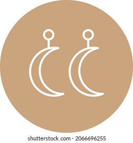 Earring Vector Icon That Can Easily Modified Or Edit

