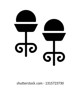 Earring vector illustration, Isolated filled design icon