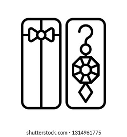 Earring vector illustration, Isolated line design icon