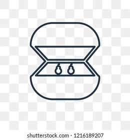 Earring vector outline icon isolated on transparent background, high quality linear Earring transparency concept can be used web and mobile