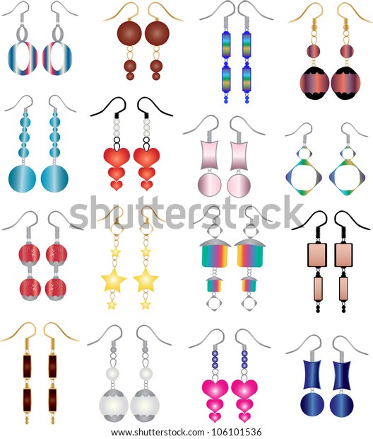 Earrings Stock Vector (Royalty Free) 106101536