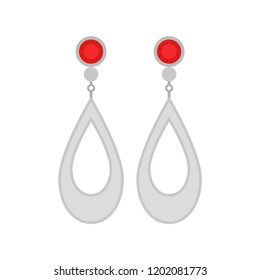 Earrings. Accessory. Decoration. Vector illustration. EPS 10.