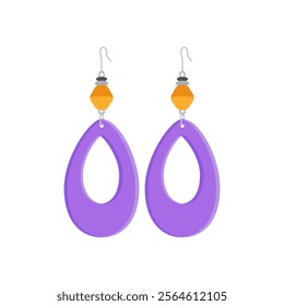 Earrings, African Symbols Vector Illustration