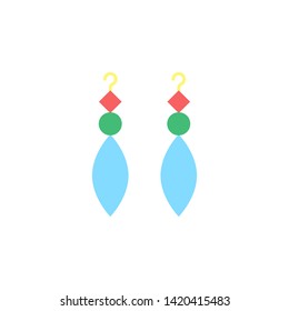 Earrings color icon. Element of boho color icon. Premium quality graphic design icon. Signs and symbols collection icon for websites, web design, mobile app