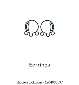 Earrings concept line icon. Linear Earrings concept outline symbol design. This simple element illustration can be used for web and mobile UI/UX.
