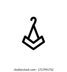 Earrings Fashion Outline Icon Logo Vector Illustration
