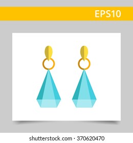Earrings with gemstones