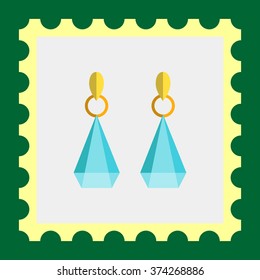Earrings with gemstones