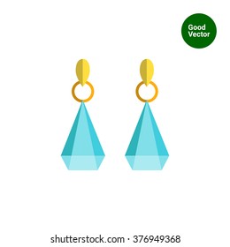 Earrings with gemstones