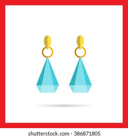 Earrings with gemstones