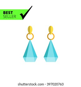 Earrings with gemstones