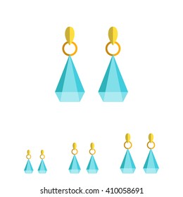 Earrings with gemstones