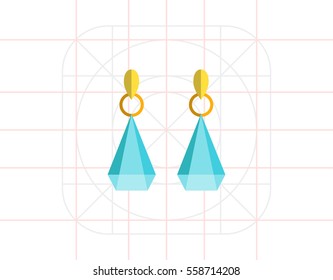 Earrings with gemstones