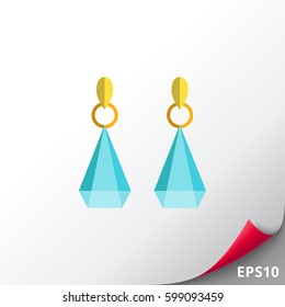 Earrings with gemstones