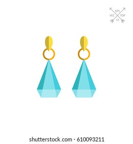 Earrings with gemstones