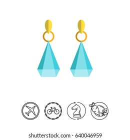 Earrings with gemstones
