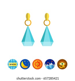 Earrings with gemstones