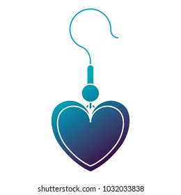 earrings with heart shape