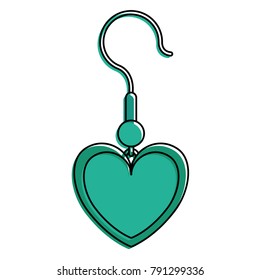earrings with heart shape