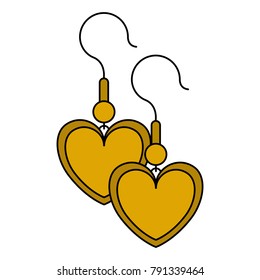 earrings with heart shape